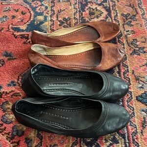 Frye Leather Flats Lot of 2